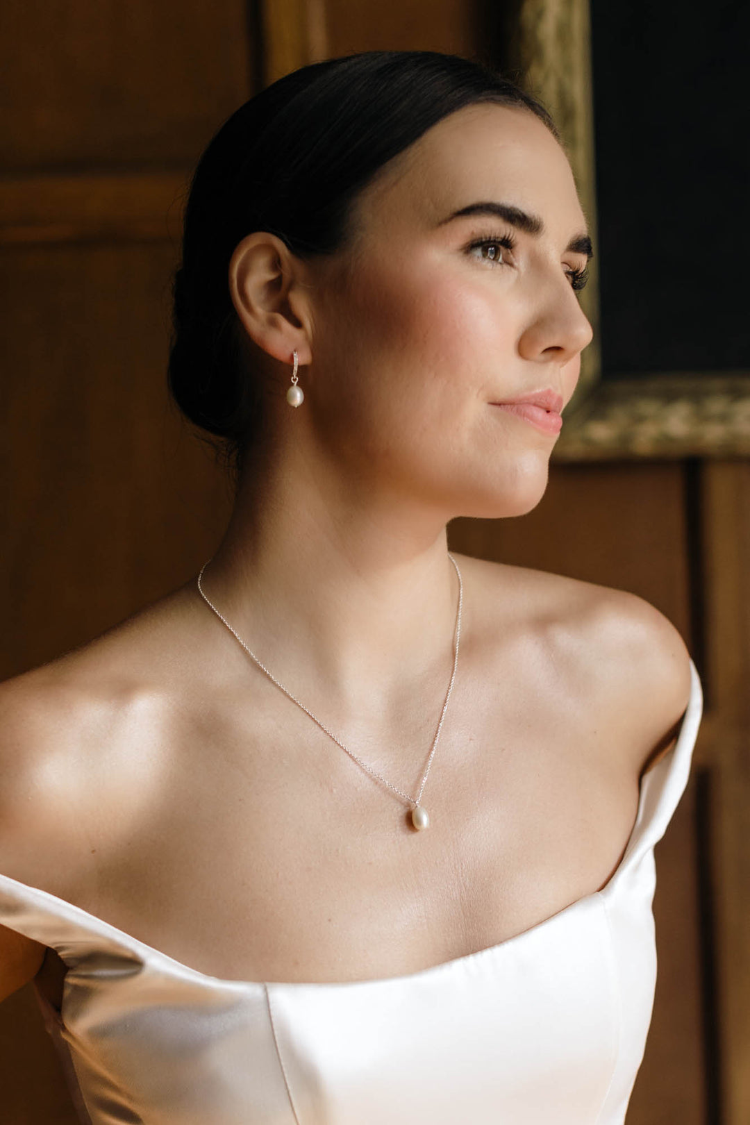 Sophie pearl drop silver chain