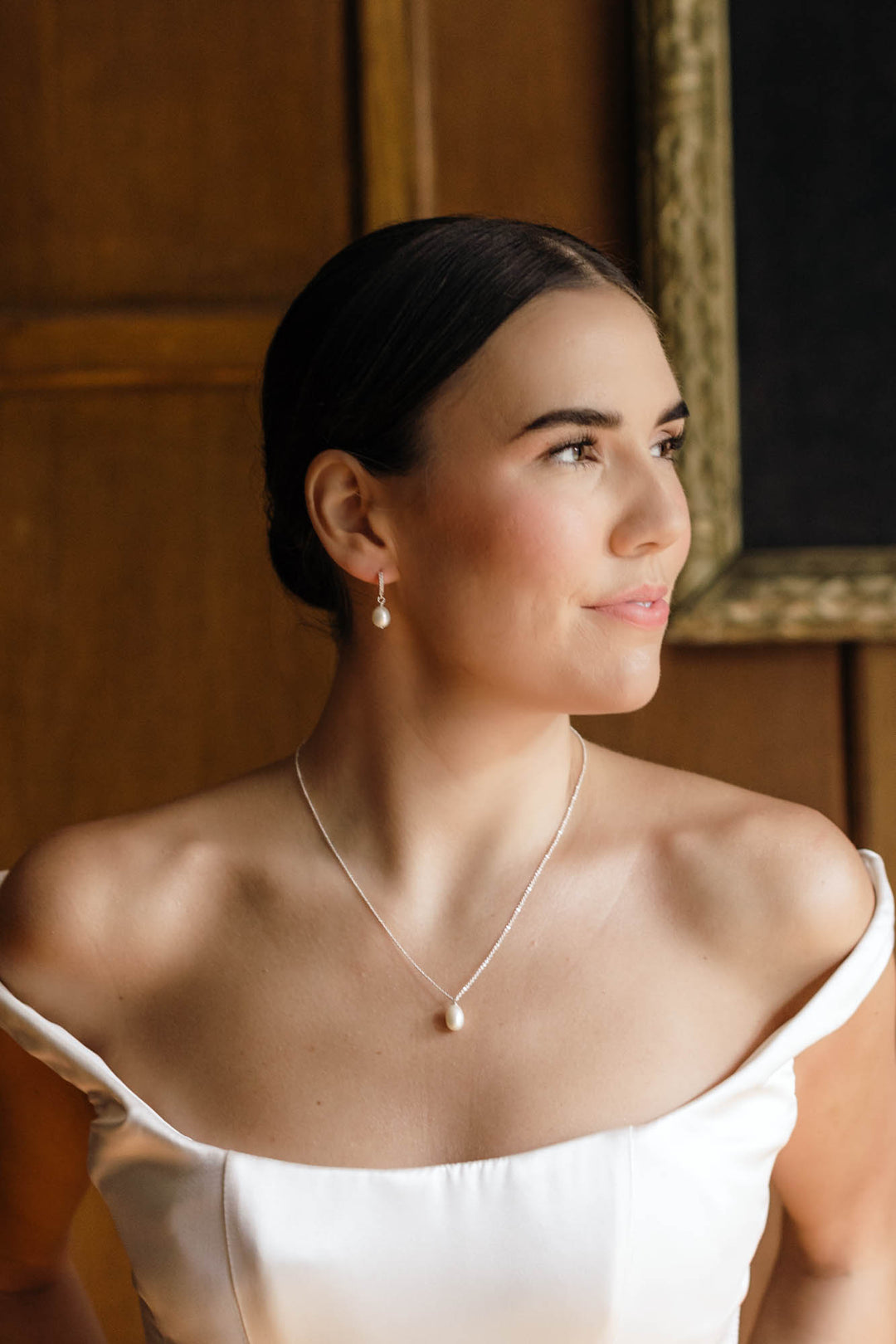 Sophie pearl drop silver chain