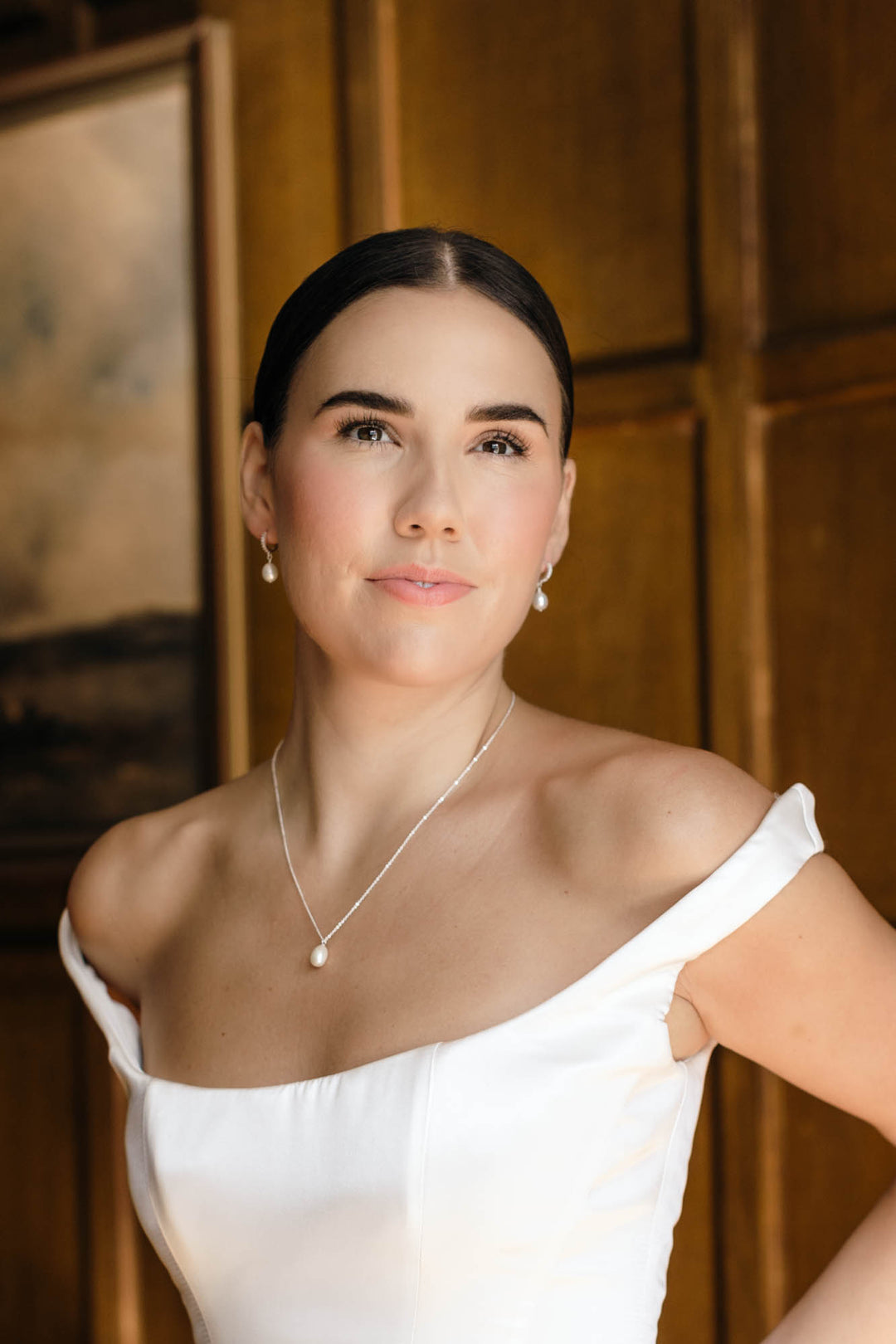 Sophie pearl drop silver chain