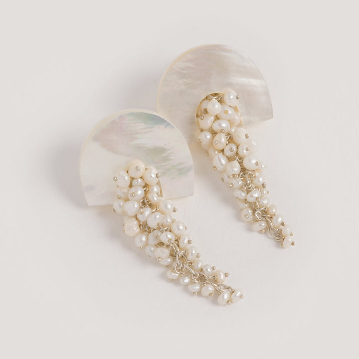 Hakuro Silver Midi Earings - A Stór