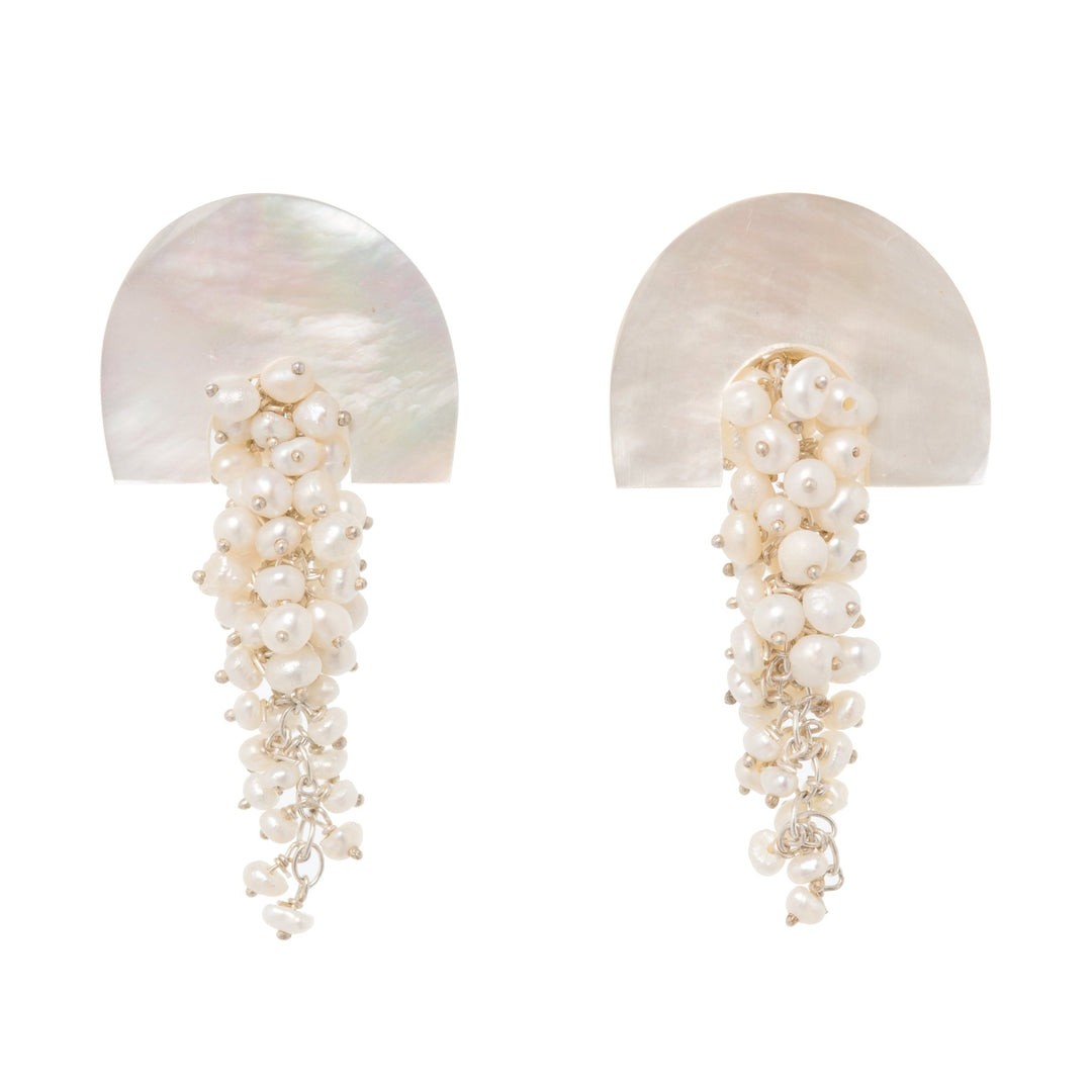 Hakuro Silver Midi Earings - A Stór