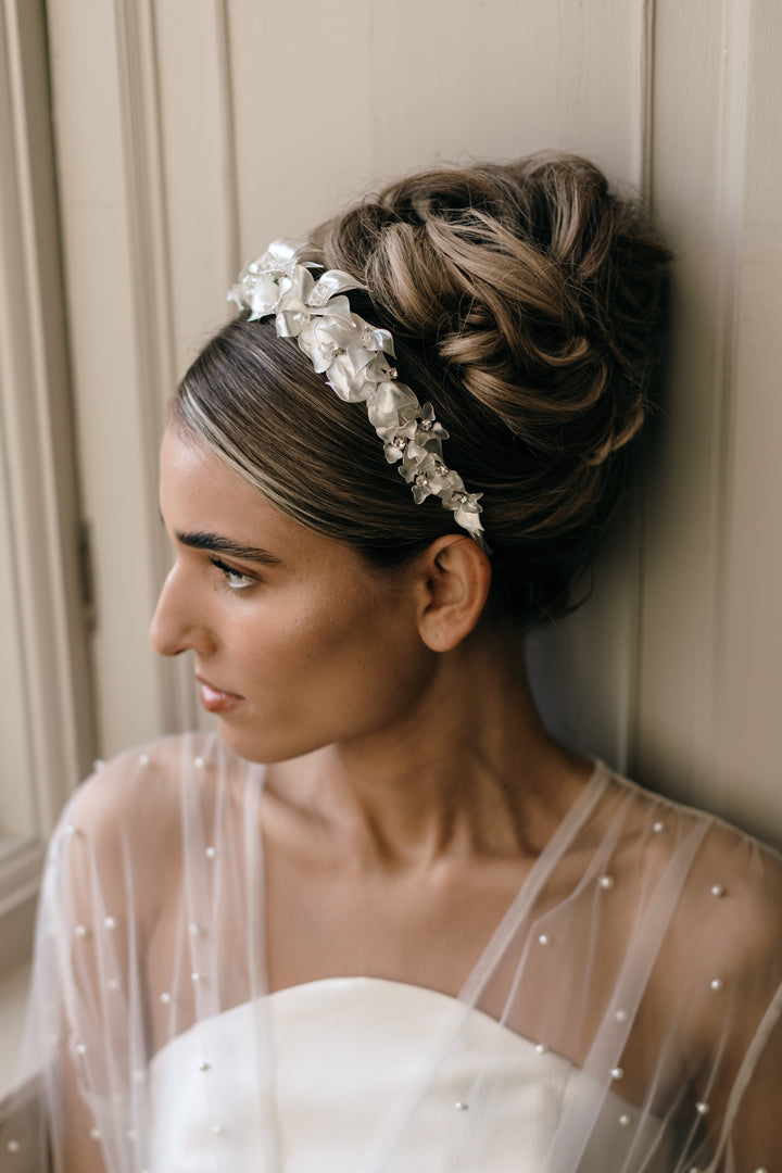 pearl headband wedding