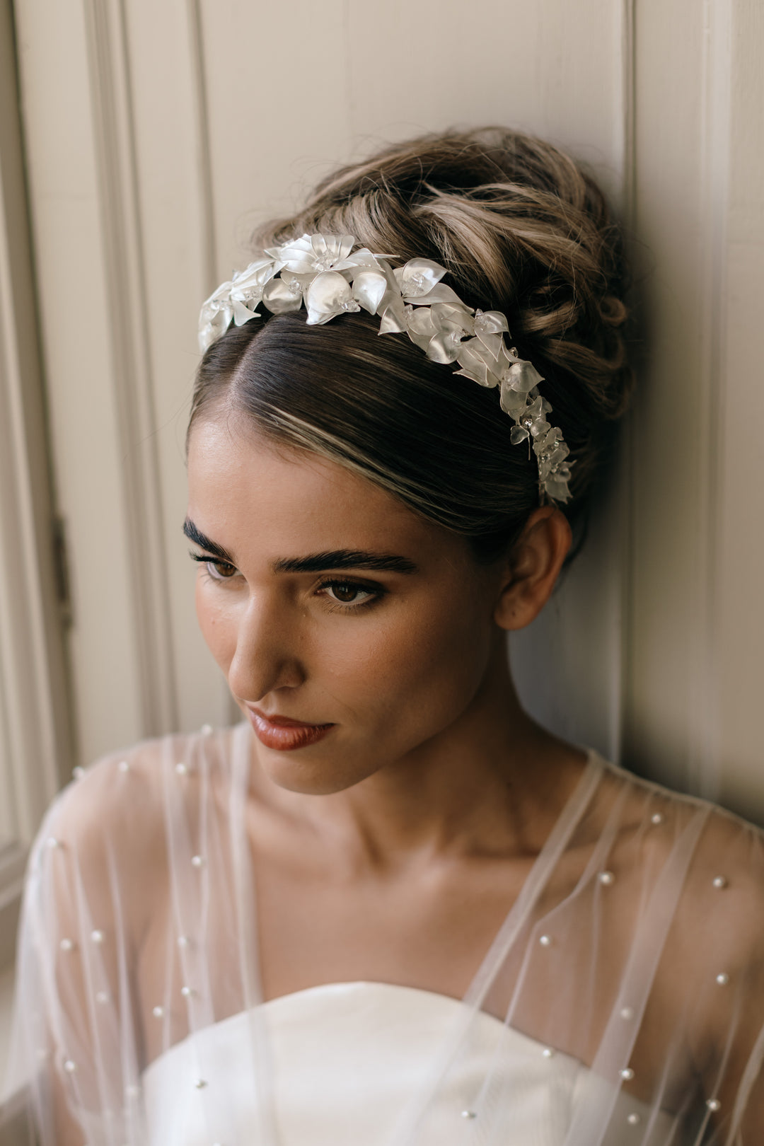 pearl headband wedding