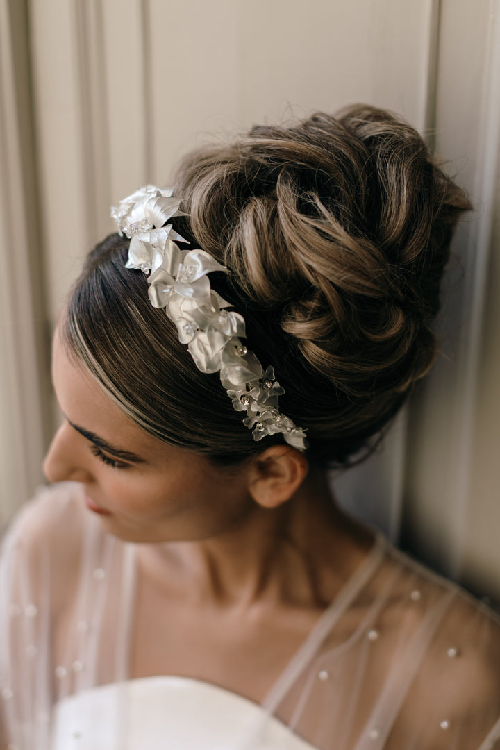 pearl headband wedding