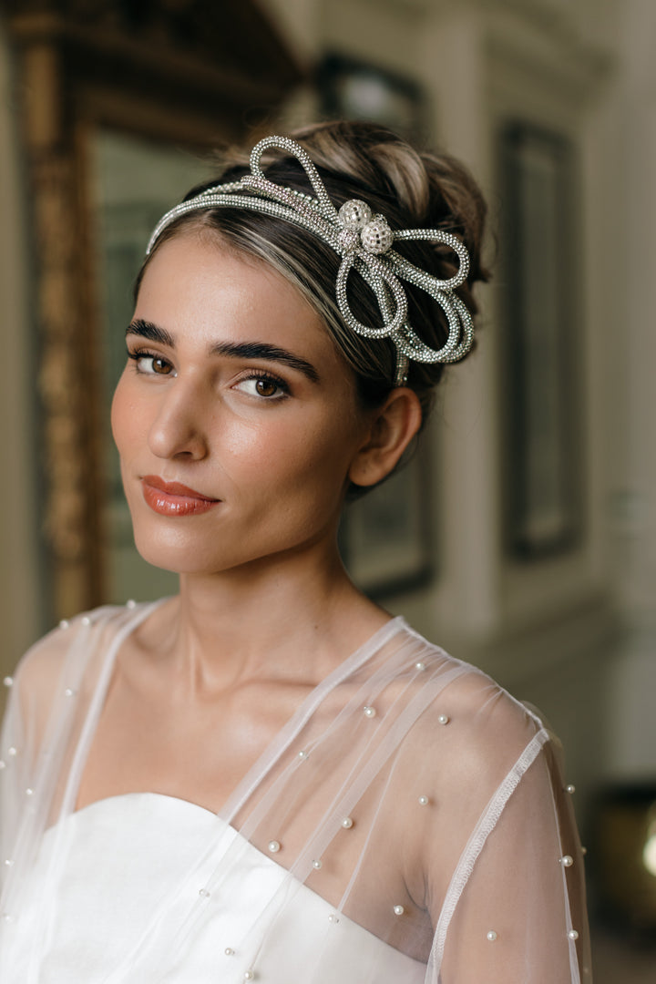 pearl headband wedding