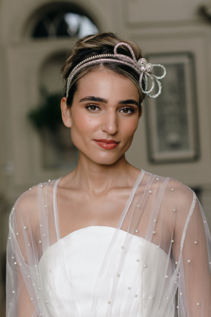 pearl headband wedding