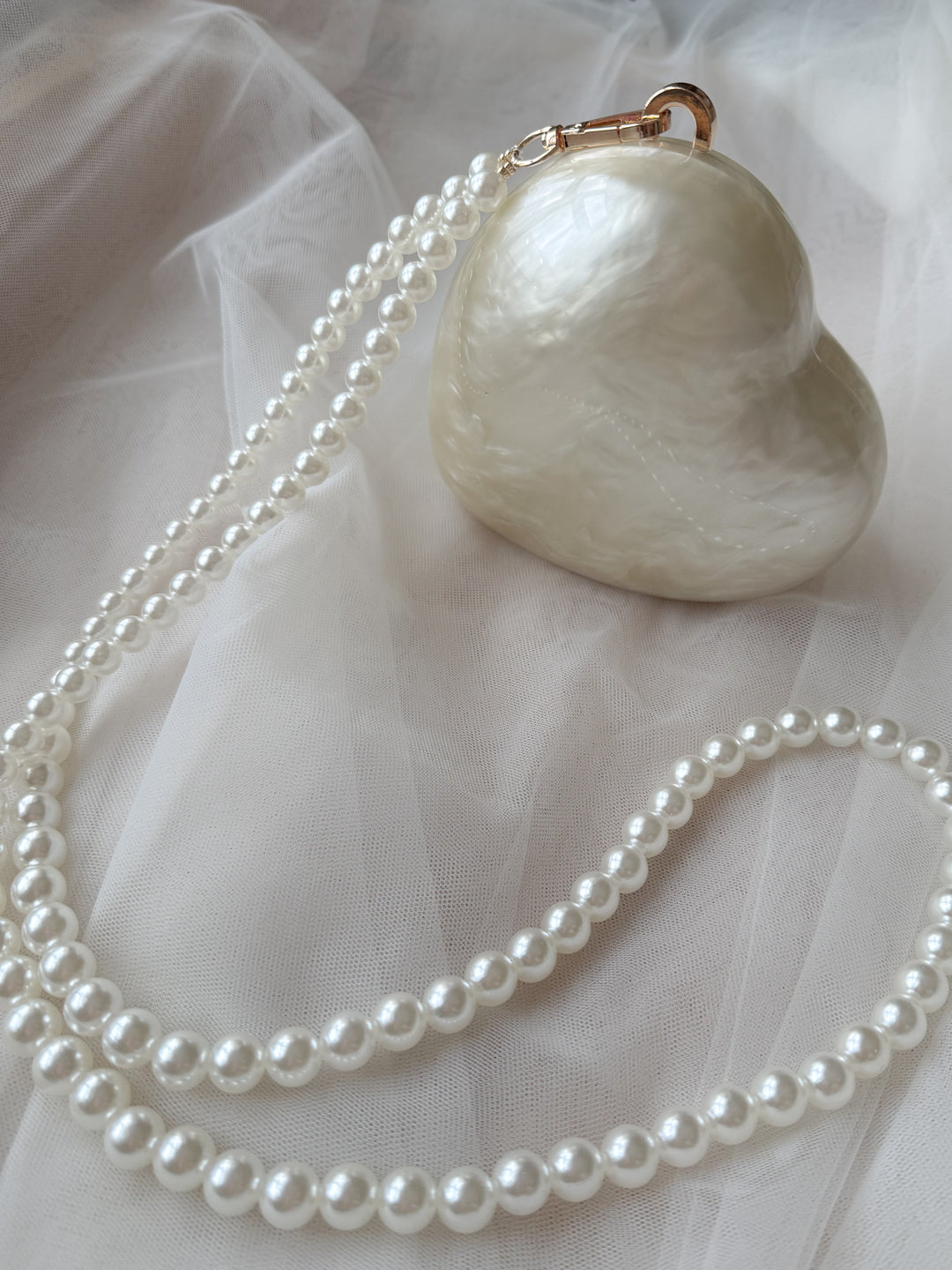 Pearl Mini Heart Bag