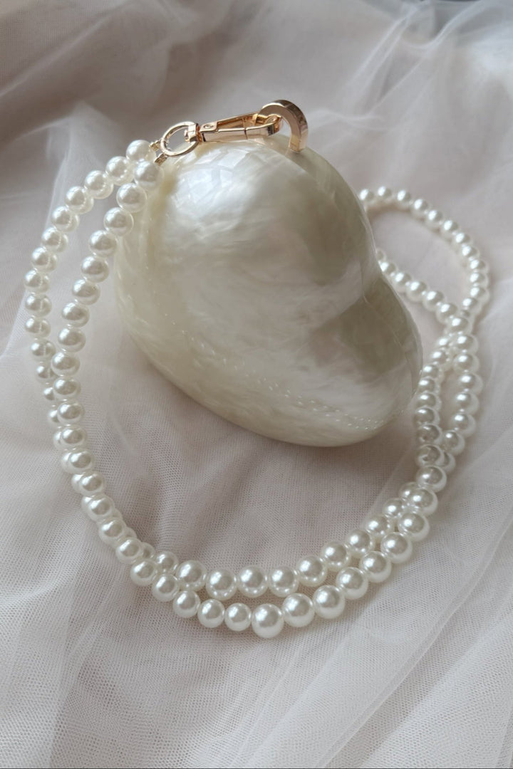 Pearl Mini Heart Bag