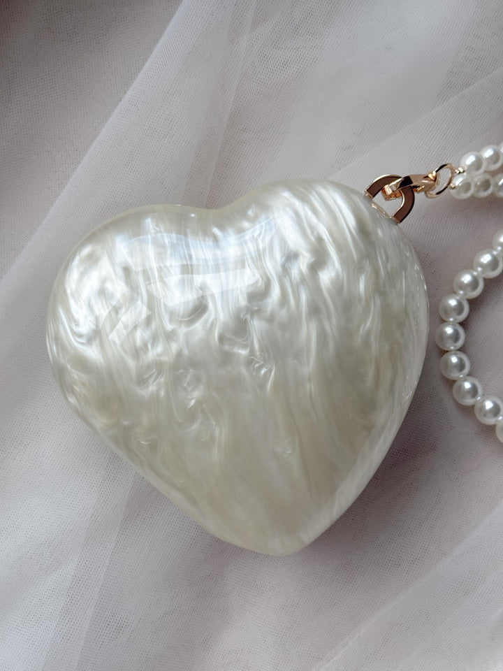 Pearl Mini Heart Bag