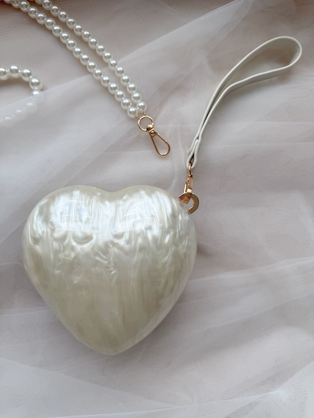 Pearl Mini Heart Bag