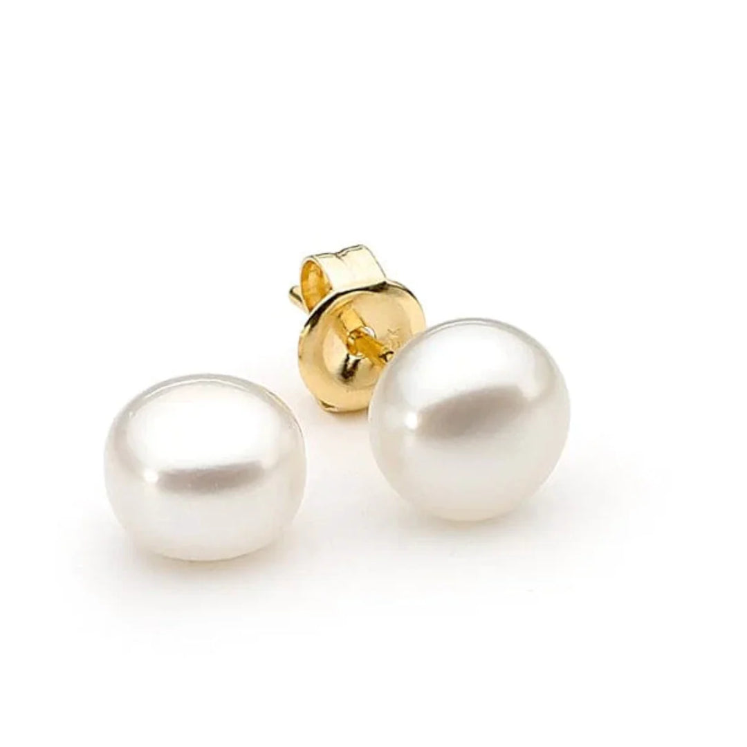 Fresh Water 18K Gold Pearl Studs